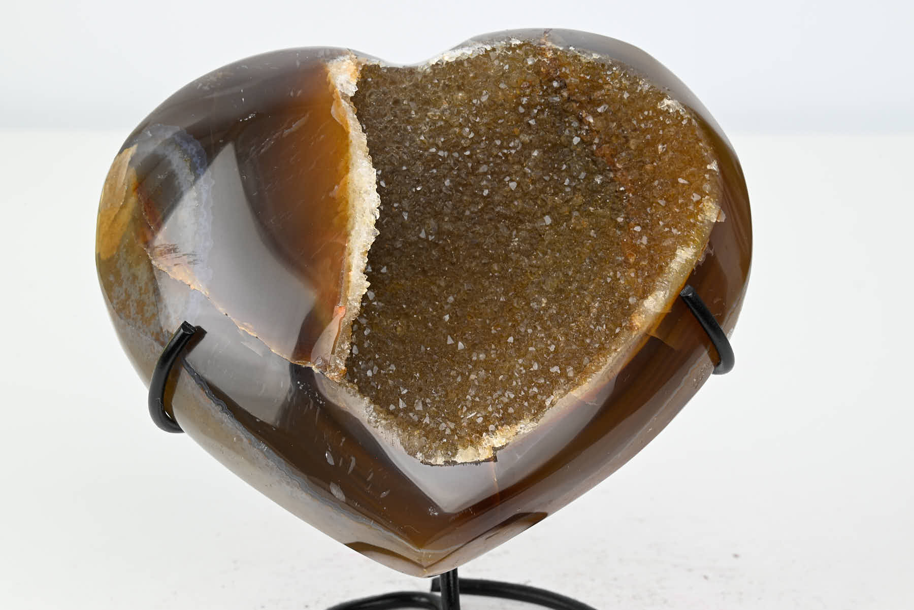 Extra Quality Agate Crystal Heart - 0.75kg, 12cm high - #HTAGAT-34008
