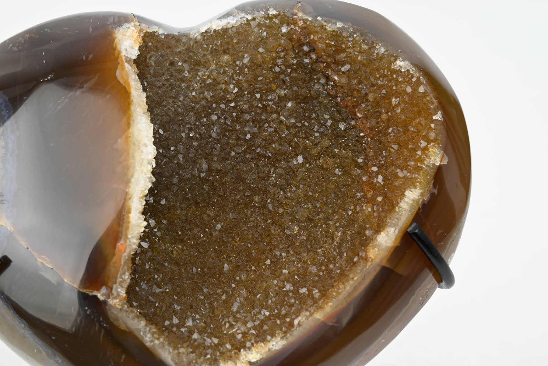 Extra Quality Agate Crystal Heart - 0.75kg, 12cm high - #HTAGAT-34008