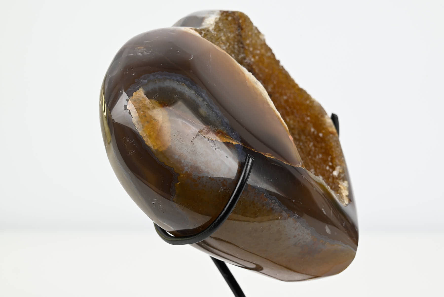 Extra Quality Agate Crystal Heart - 0.75kg, 12cm high - #HTAGAT-34008