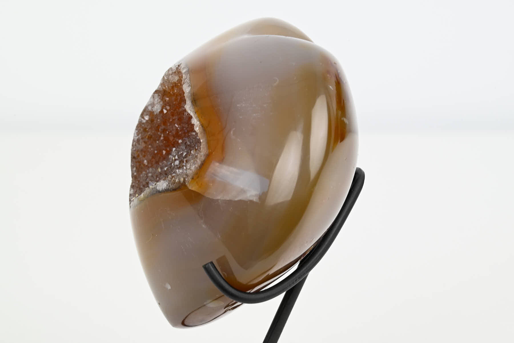 Extra Quality Agate Crystal Heart - 0.48kg, 11cm high - #HTAGAT-34020