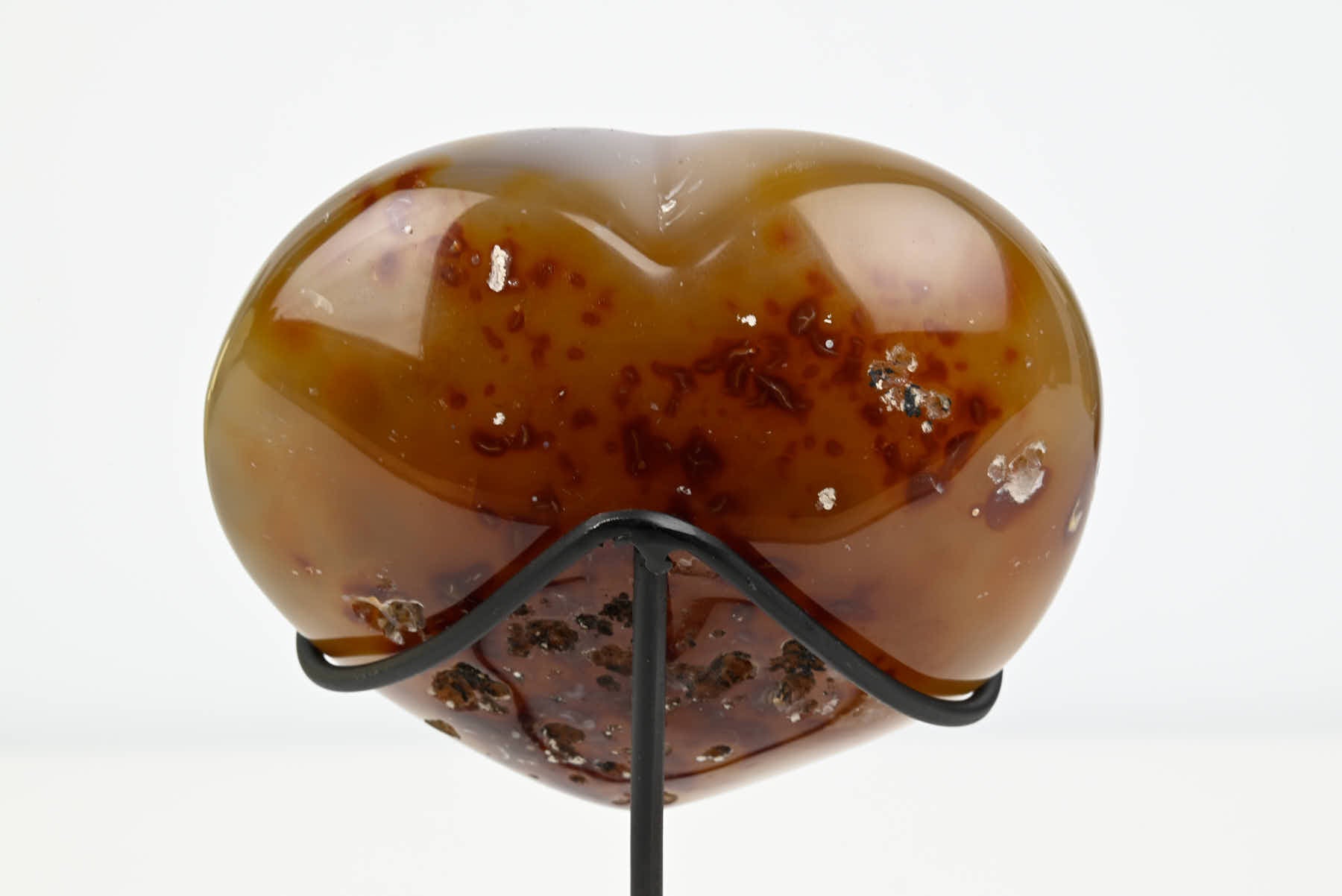 Extra Quality Agate Crystal Heart - 0.48kg, 11cm high - #HTAGAT-34020