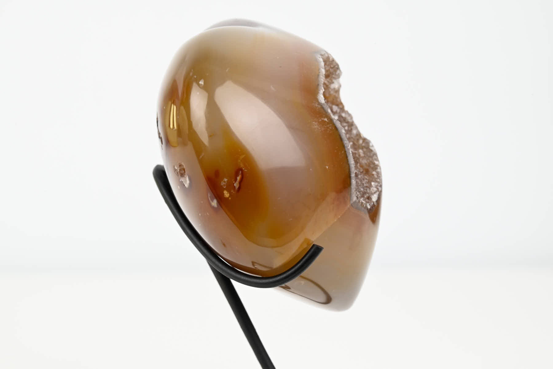 Extra Quality Agate Crystal Heart - 0.48kg, 11cm high - #HTAGAT-34020