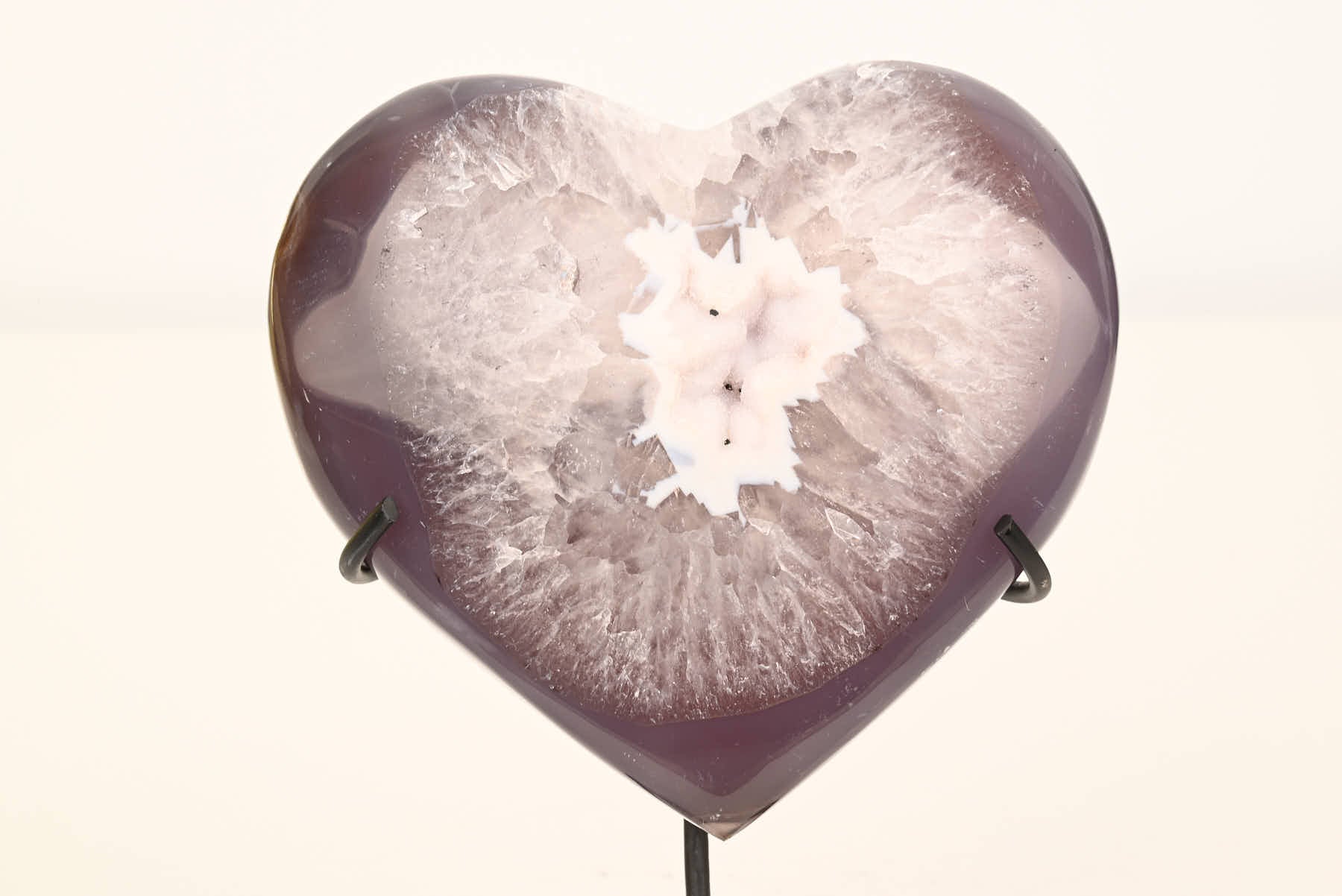 Extra Quality Agate Crystal Heart - 0.68kg, 13cm high - #HTAGAT-34012