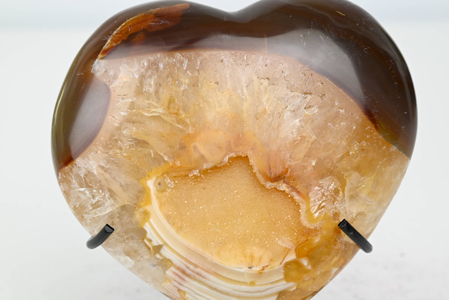 Extra Quality Agate Crystal Heart - 0.59kg, 11cm high - #HTAGAT-34011