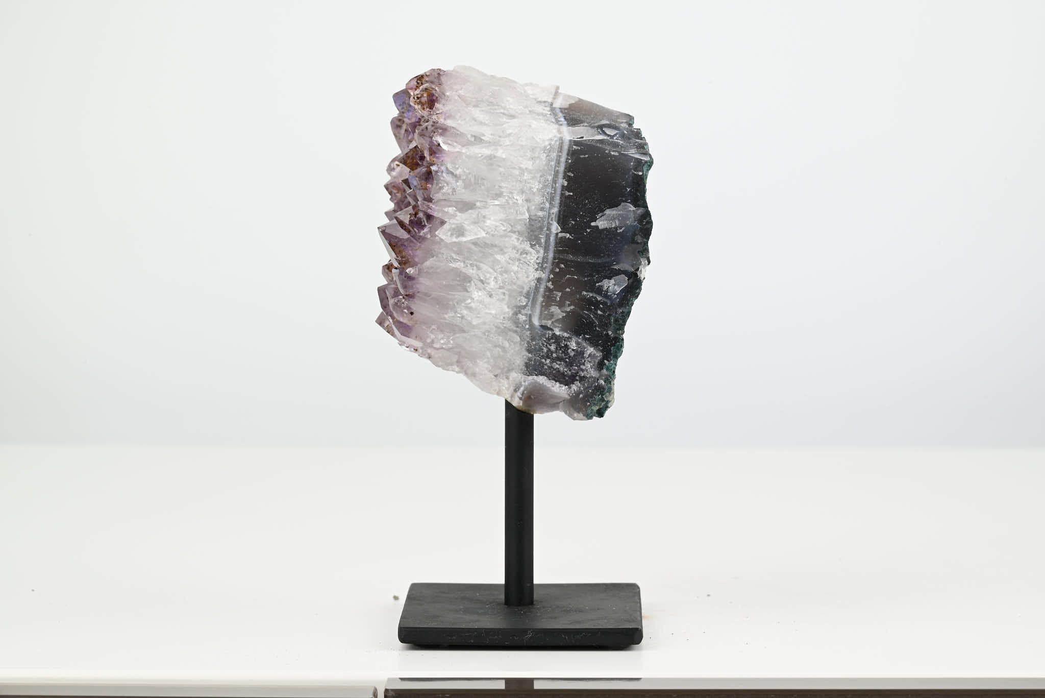 Amethyst Cluster on Stand - Small 12cm Tall - #CLUSAM-63015