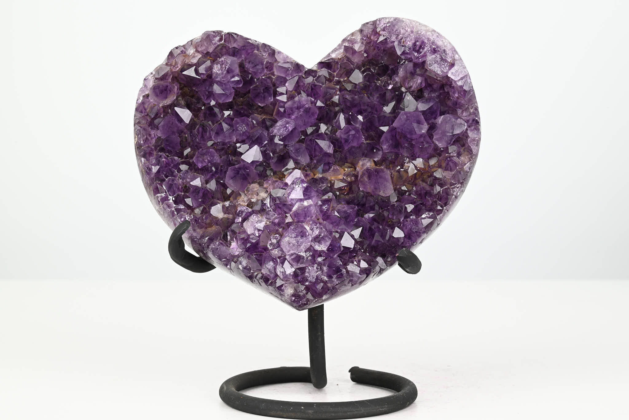 Extra Quality Amethyst Geode Heart - 906g, 15cm high - #HTAMET-34015