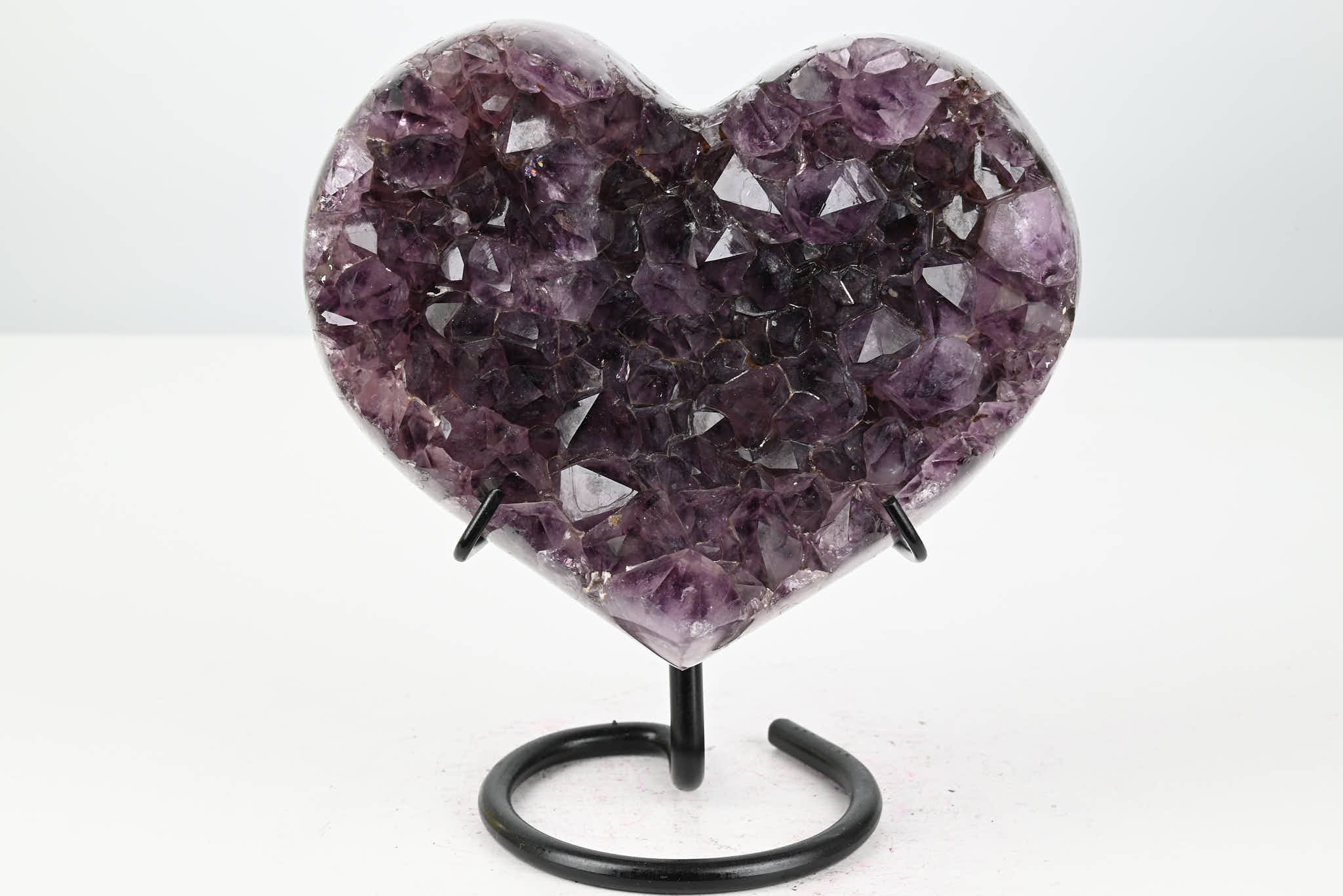 Extra Quality Amethyst Geode Heart - 1.17kg, 15cm high - #HTAMET-34004