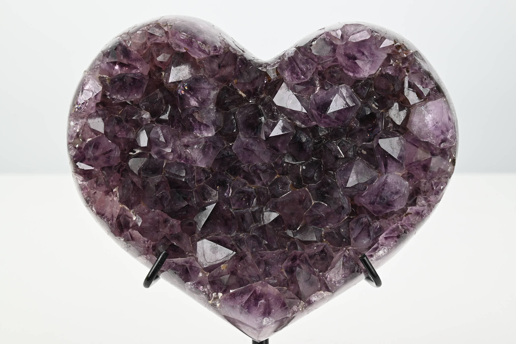 Extra Quality Amethyst Geode Heart - 1.17kg, 15cm high - #HTAMET-34004