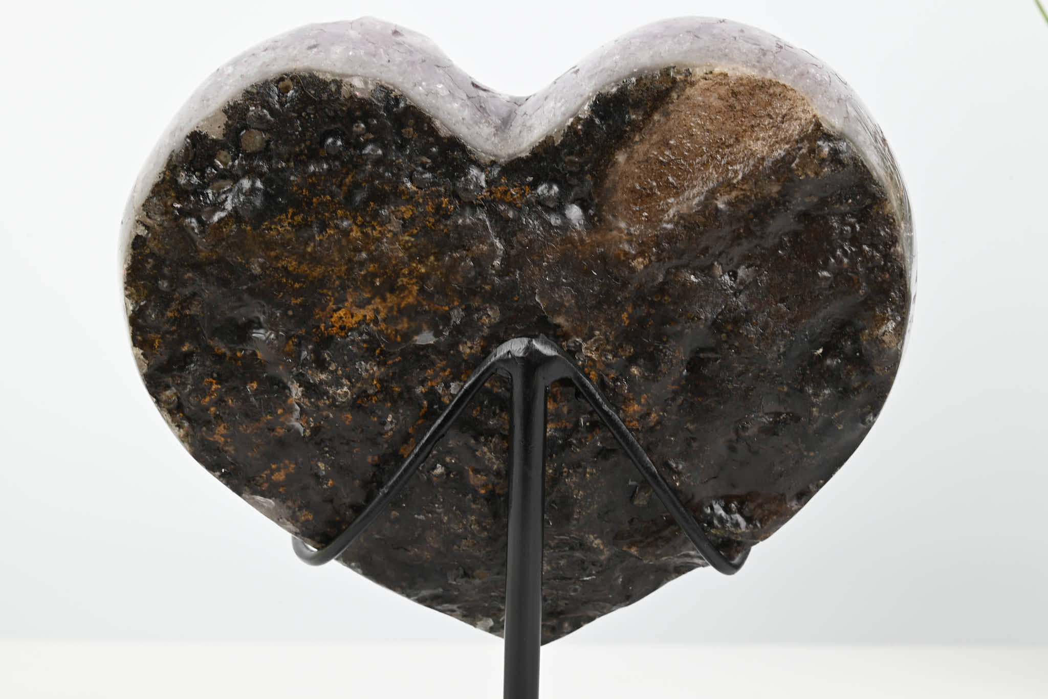 Extra Quality Amethyst Geode Heart - 1.17kg, 15cm high - #HTAMET-34004