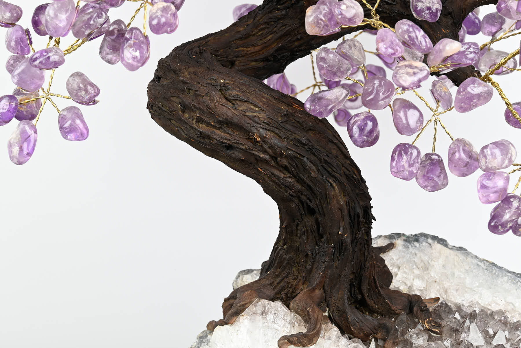 Handmade 69cm Tall Gemstone Tree with Amethyst base and 720 Amethyst gems - #TRAMET-64001