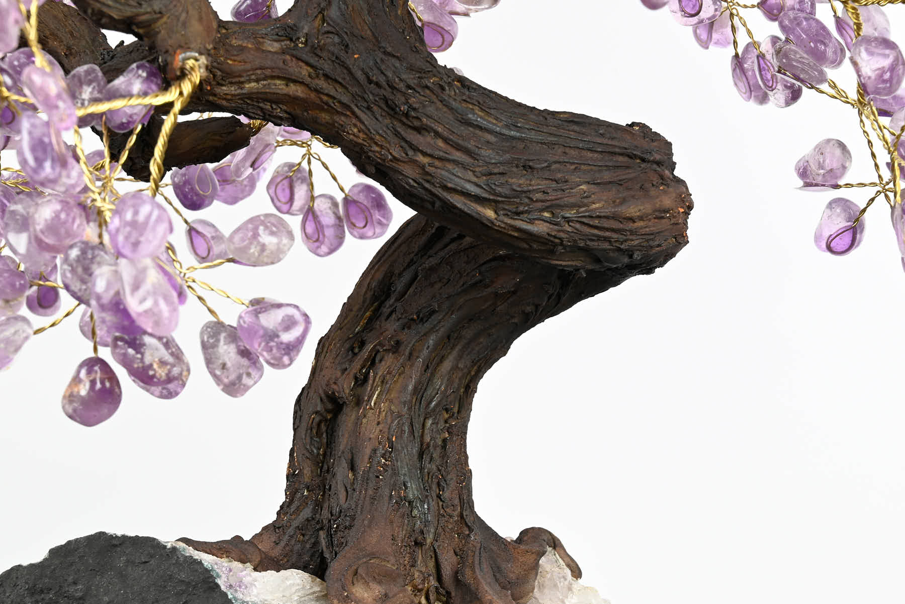 Handmade 69cm Tall Gemstone Tree with Amethyst base and 720 Amethyst gems - #TRAMET-64001