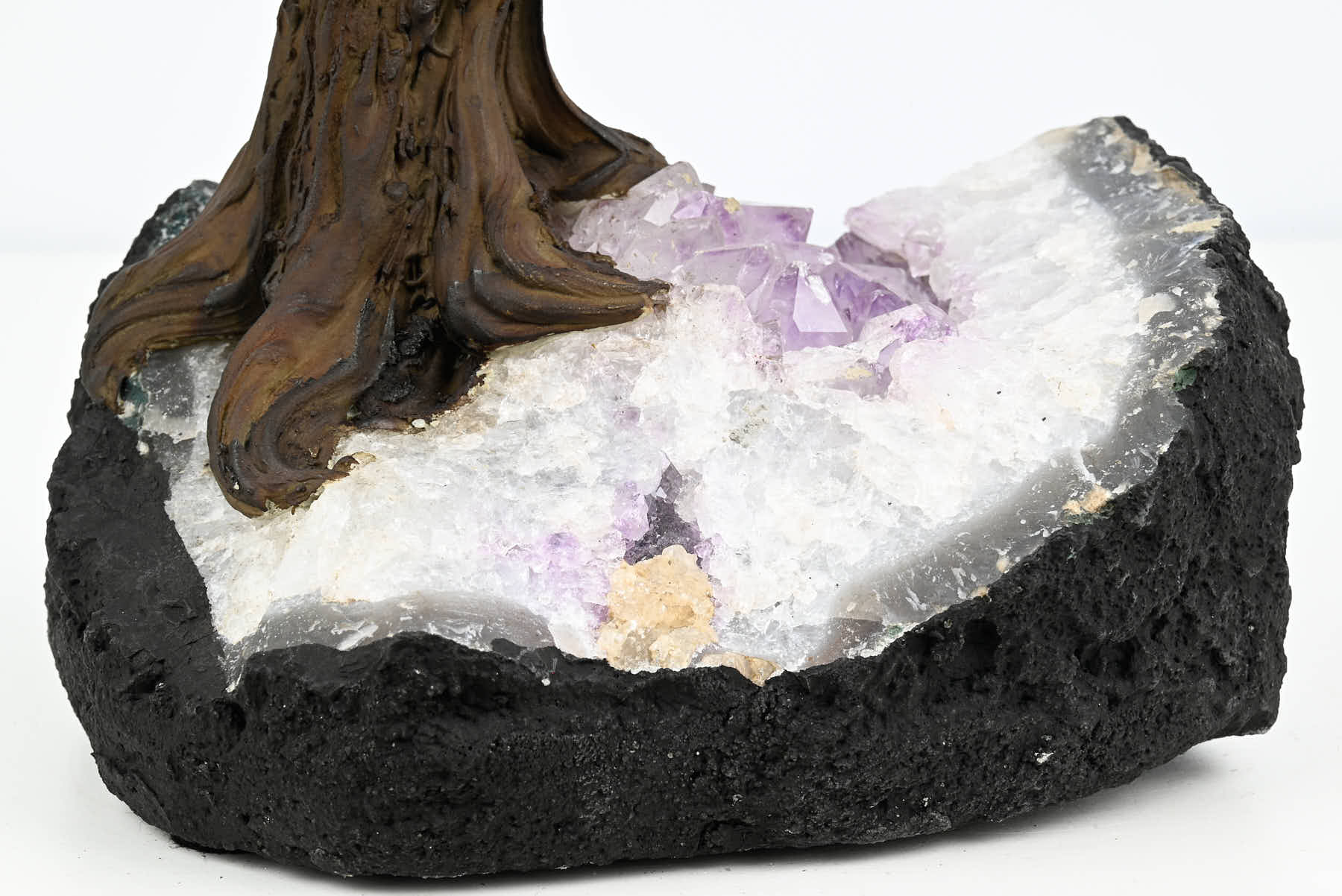 Handmade 37cm Tall Gemstone Tree with Amethyst base and 180 Amethyst gems - #TRAMET-36003