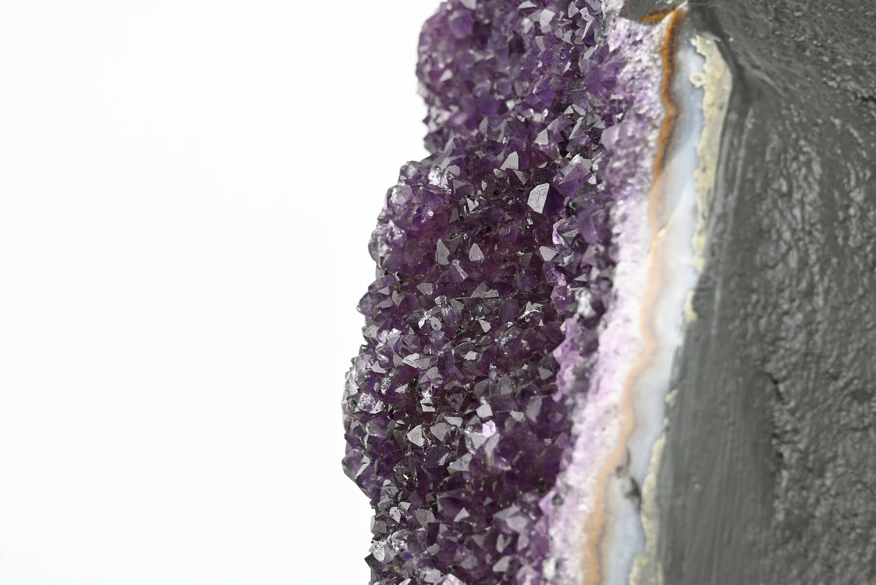 Extra Quality Amethyst Geode on Metal Stand - 35cm - #GEAMET-42010