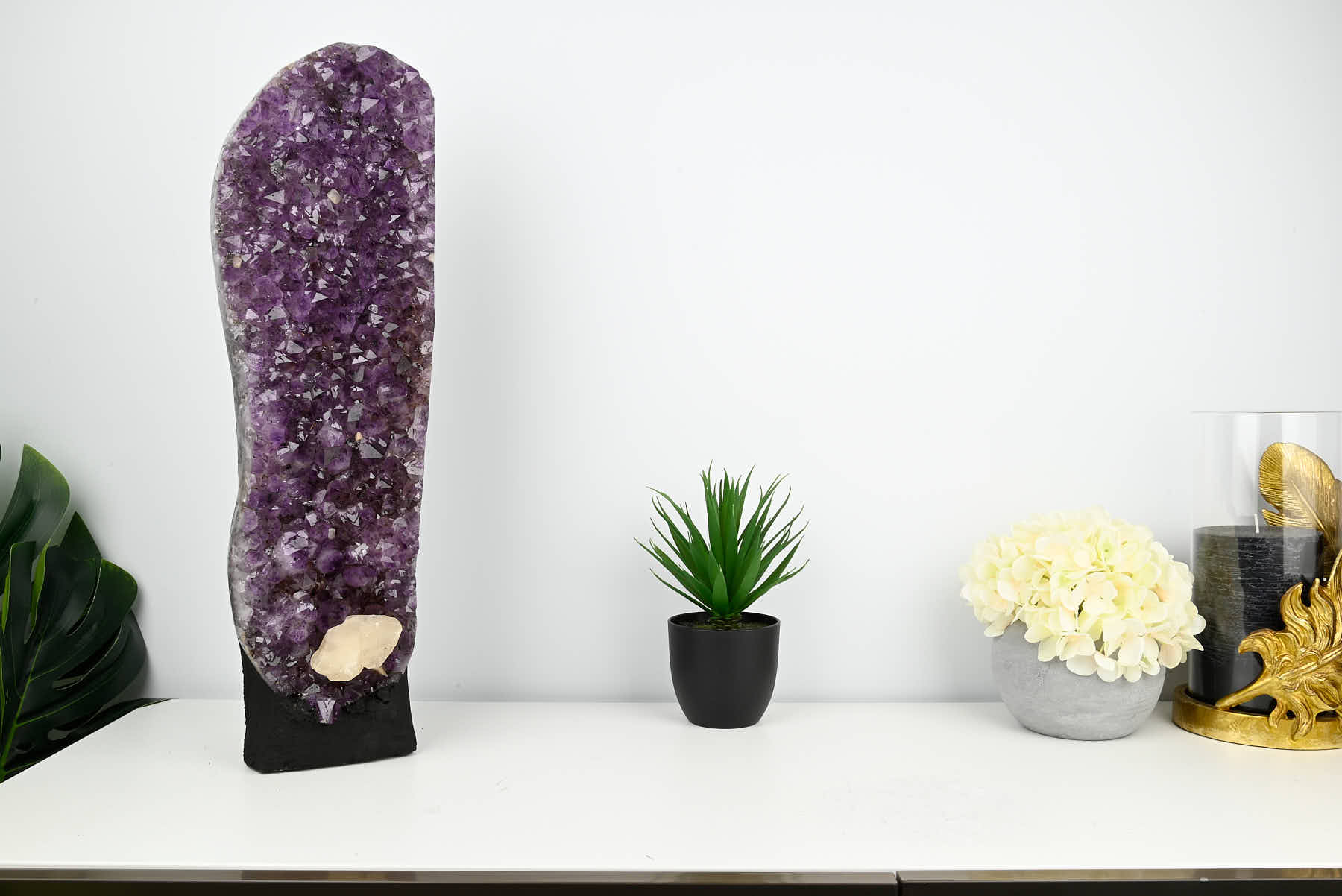 Extra Quality Amethyst Geode on Cement Base - 21.03kg, 42cm - #GEAMET-47006