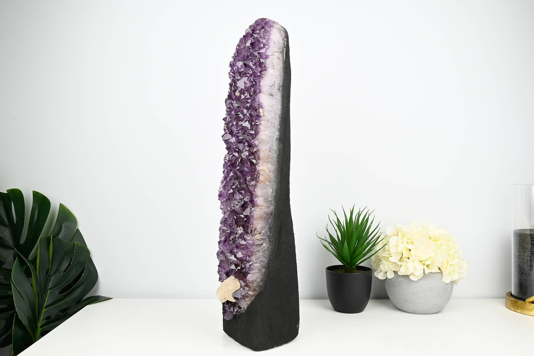 Extra Quality Amethyst Geode on Cement Base - 21.03kg, 42cm - #GEAMET-47006