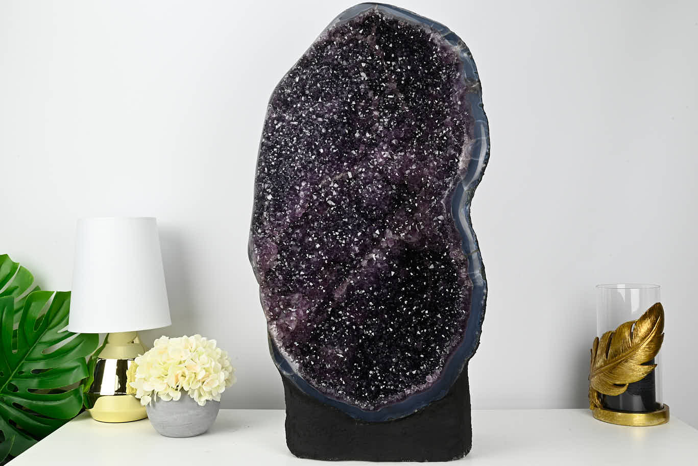Extra Quality Amethyst Geode on Cement Base - 55kg, 79cm - #GEAMET-47014
