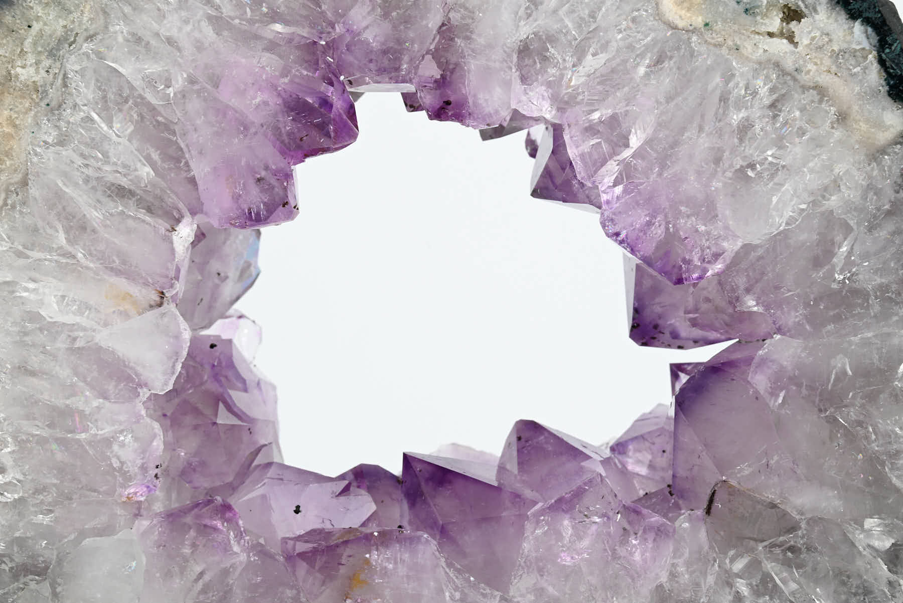Amethyst Slice on Rotating Metal Stand - 33cm Tall - #AGSLIC-32011