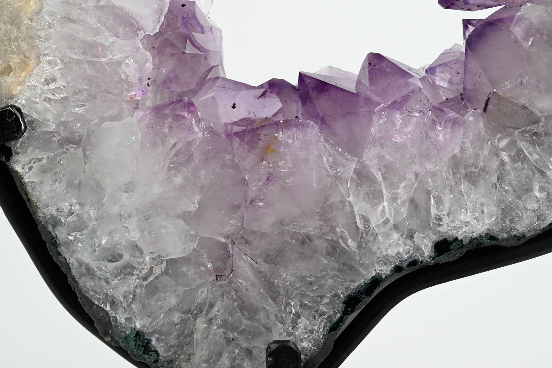 Amethyst Slice on Rotating Metal Stand - 33cm Tall - #AGSLIC-32011