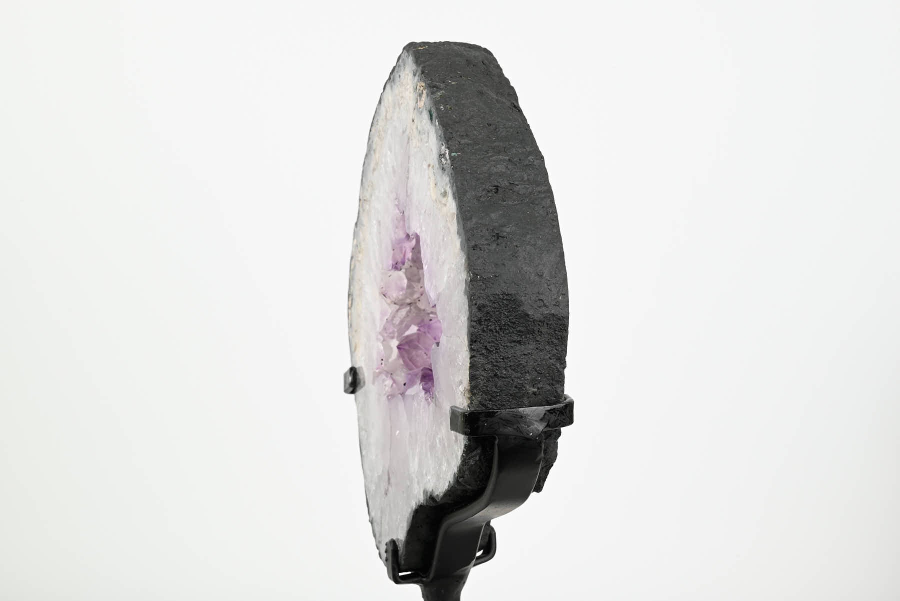 Amethyst Slice on Rotating Metal Stand - 33cm Tall - #AGSLIC-32011