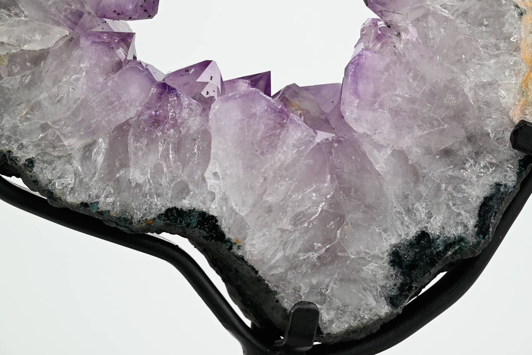 Amethyst Slice on Rotating Metal Stand - 33cm Tall - #AGSLIC-32011