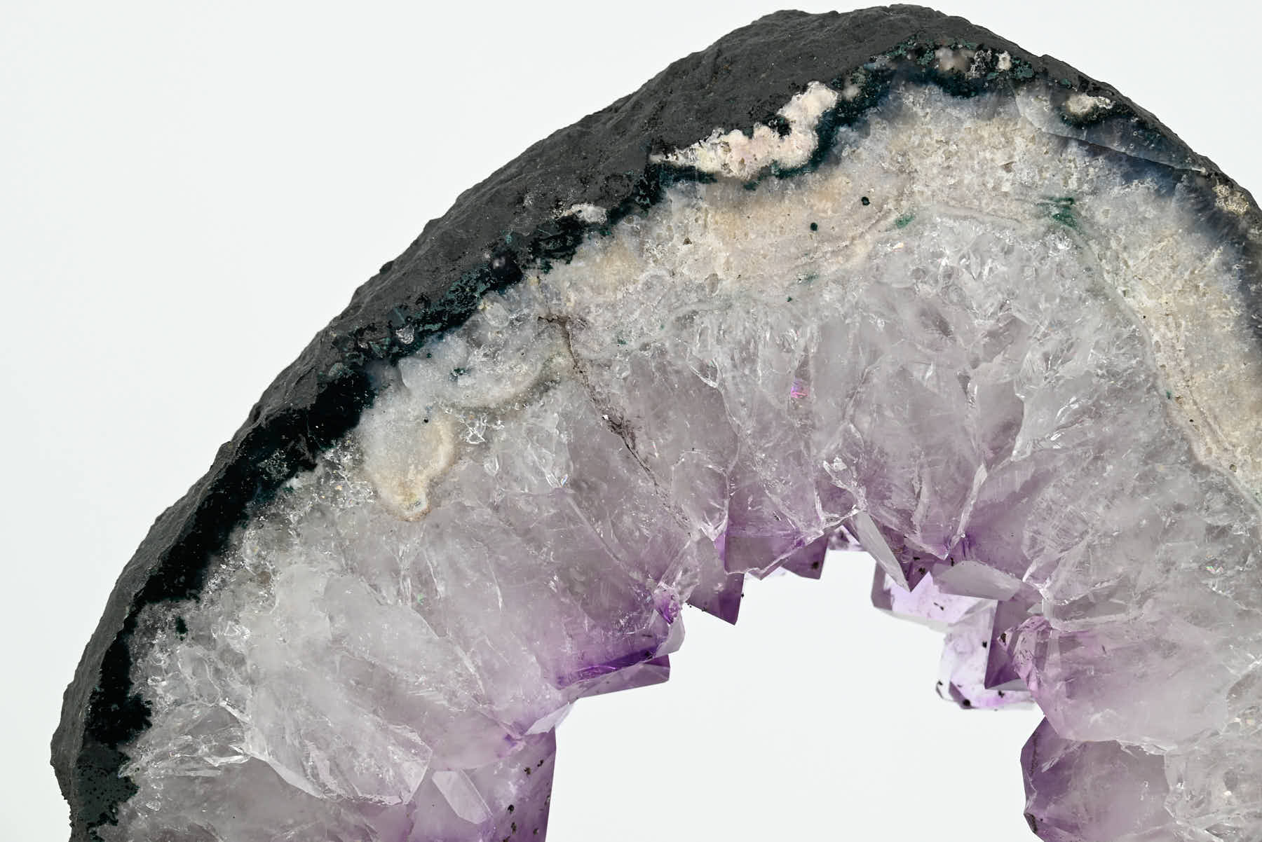 Amethyst Slice on Rotating Metal Stand - 33cm Tall - #AGSLIC-32011