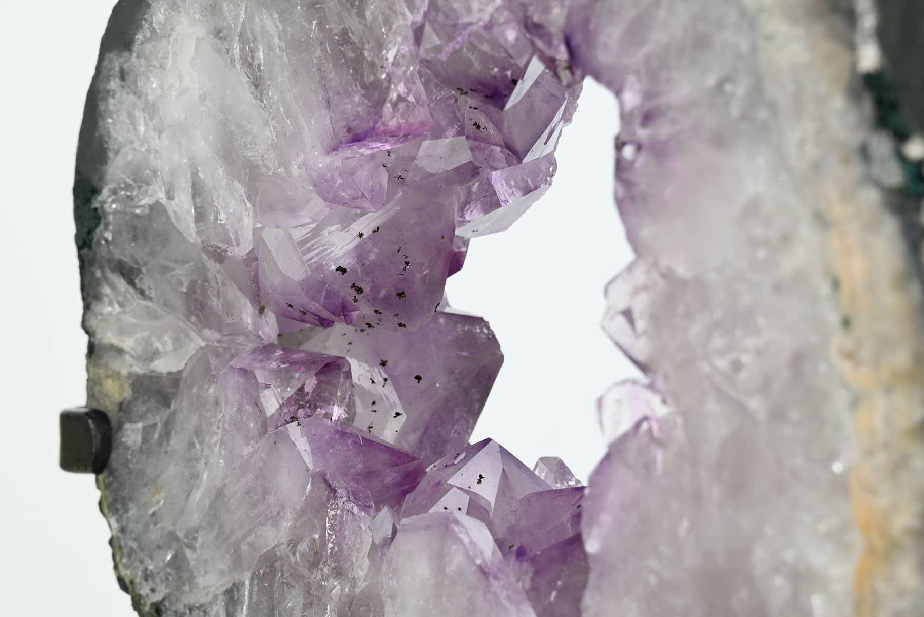 Amethyst Slice on Rotating Metal Stand - 33cm Tall - #AGSLIC-32011