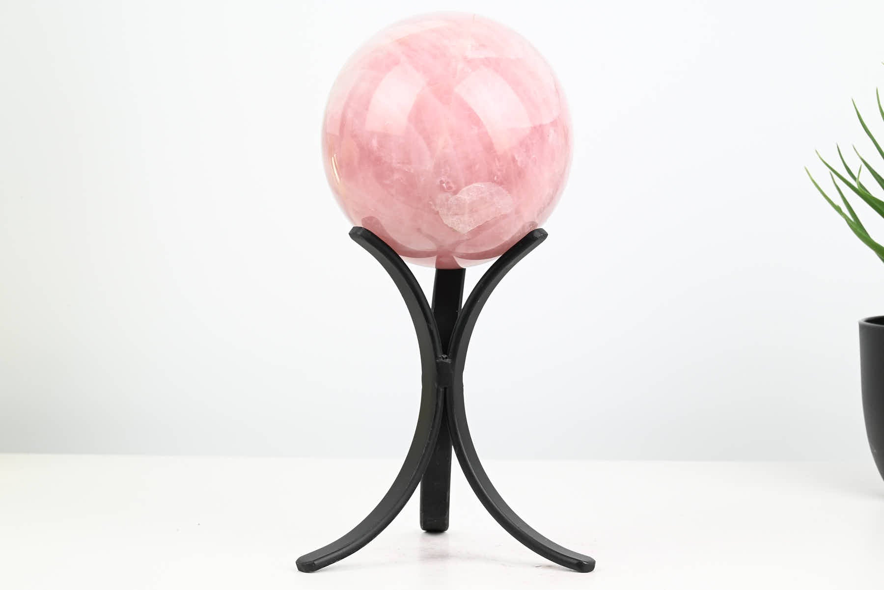 Rose Crystal Sphere - 1.89kg and 23cm tall - SPROSE-30004