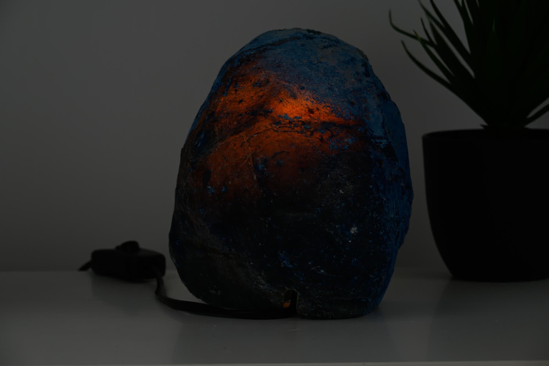 Blue Agate Night Lamp - 16cm tall - #LABLUE-38021