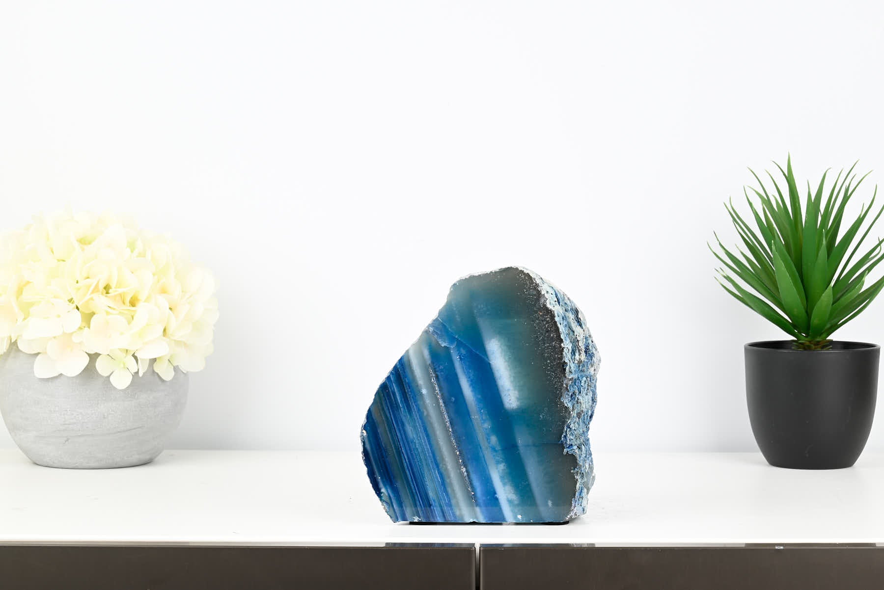 Blue Agate Night Lamp - 16cm tall - #LABLUE-38047