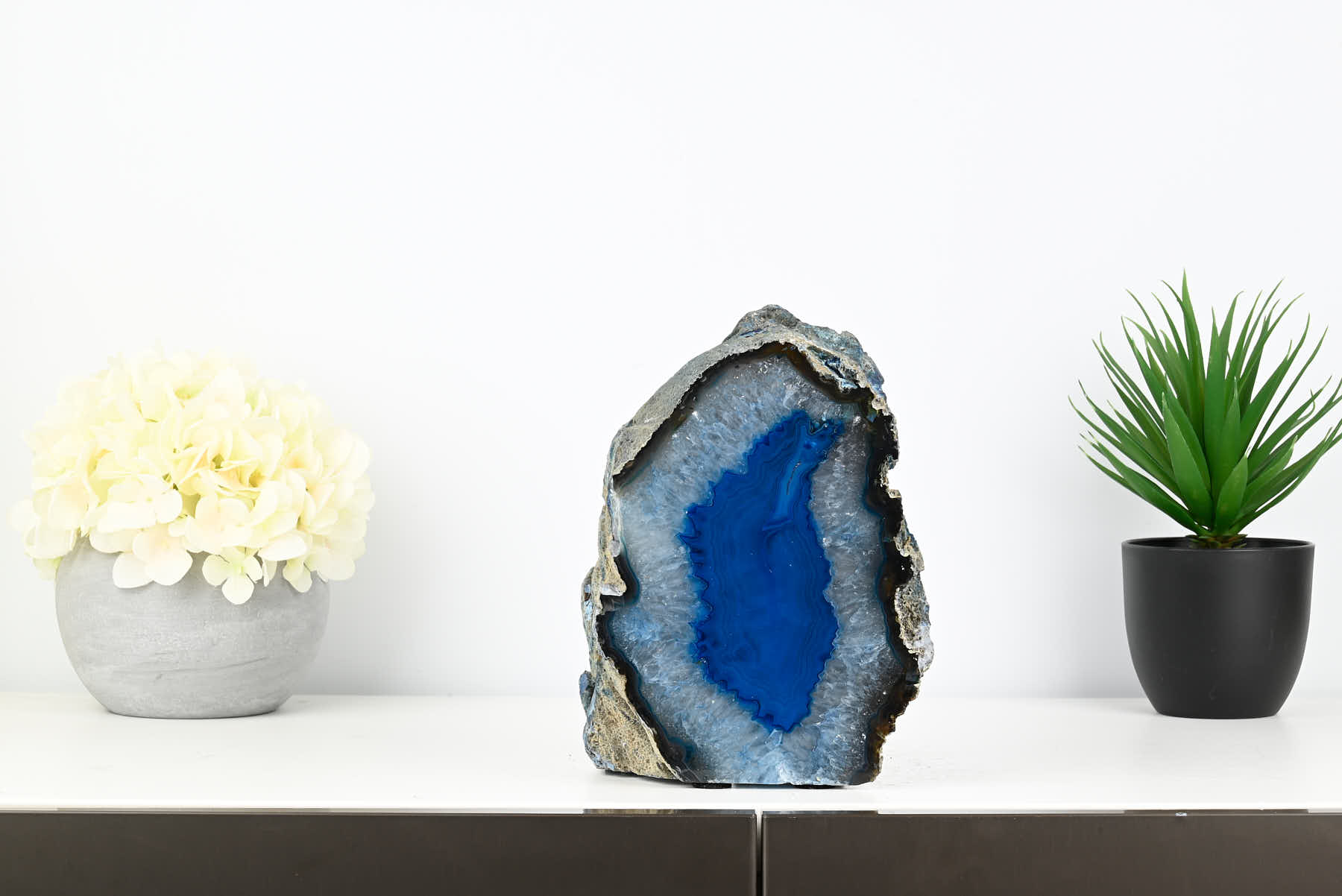 Blue Agate Night Lamp - 20cm tall - #LABLUE-38035