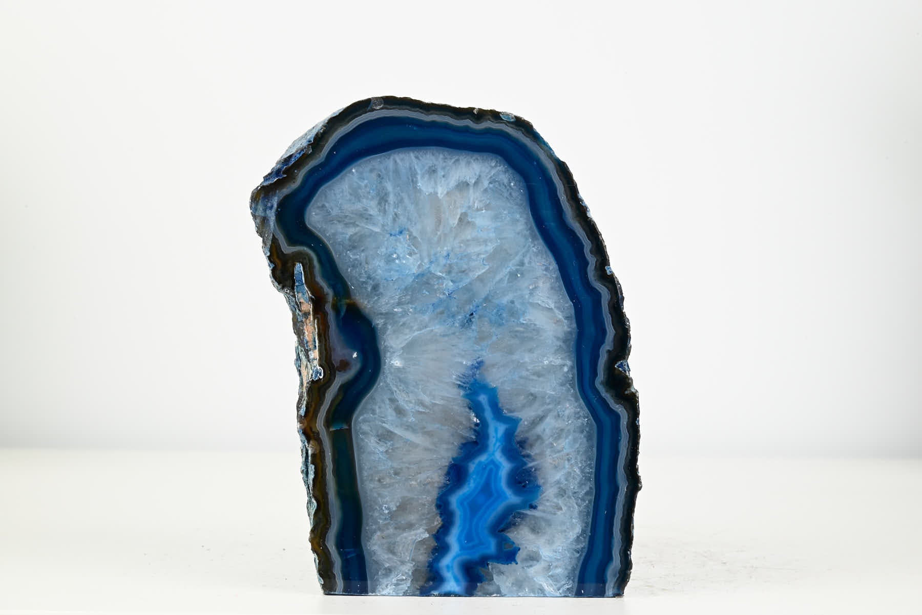 Blue Agate Night Lamp - 15cm tall - #LABLUE-38014