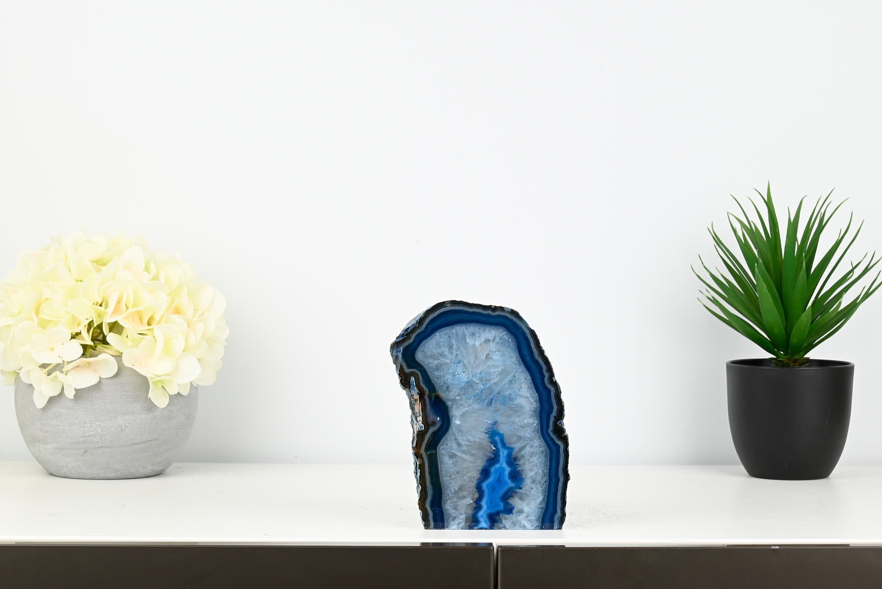 Blue Agate Night Lamp - 15cm tall - #LABLUE-38014