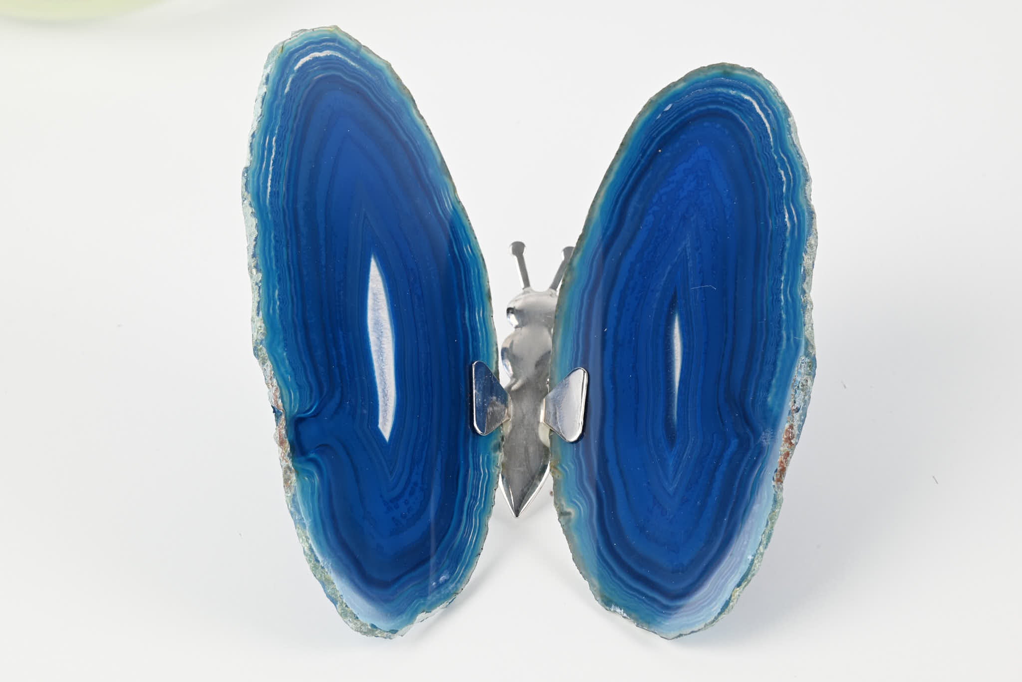 Blue Agate "Butterfly" Freestanding 12cm - #BUBLUF-90027