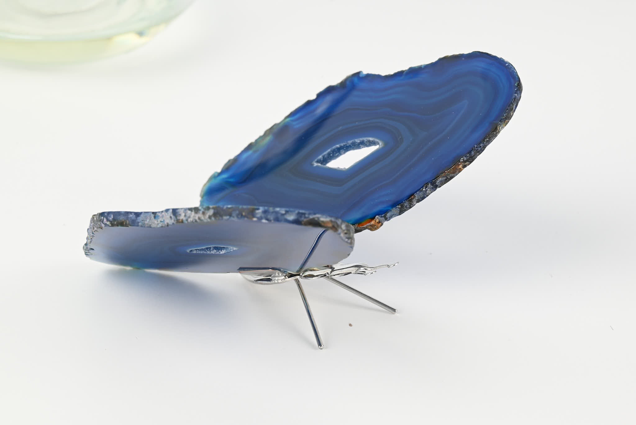 Blue Agate "Butterfly" Freestanding 12cm - #BUBLUF-90028