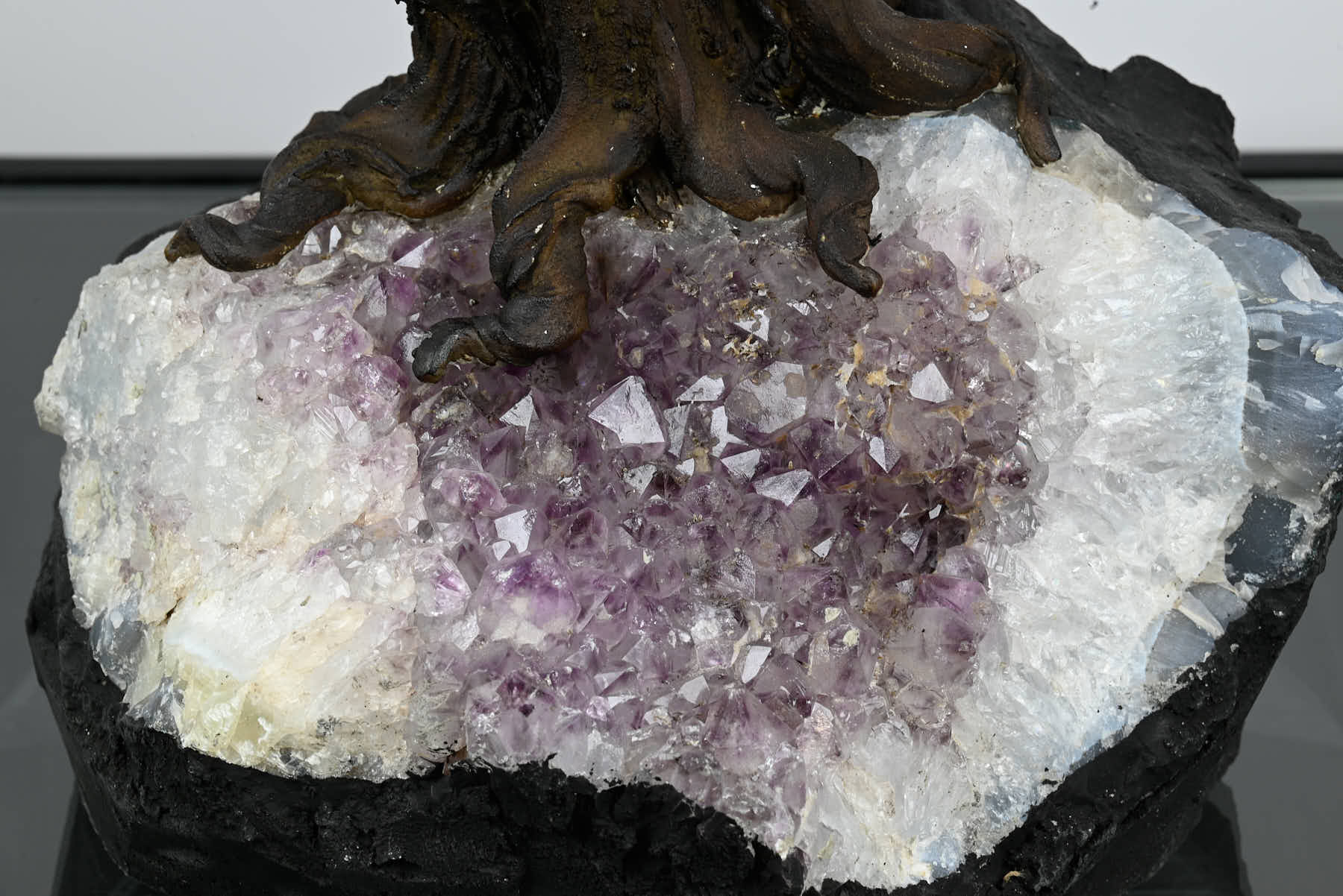 Handmade 60cm Tall Gemstone Tree with Amethyst base and 540 Amethyst gems - #TRAMET-56001