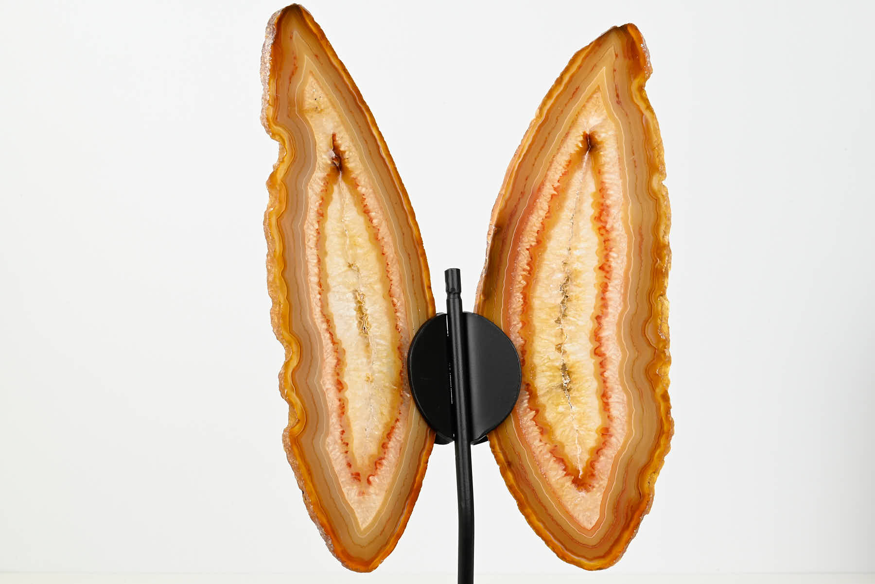 Natural Agate Butterfly on Stand - 0.83kg and 29cm Tall - #BUNATU-10021