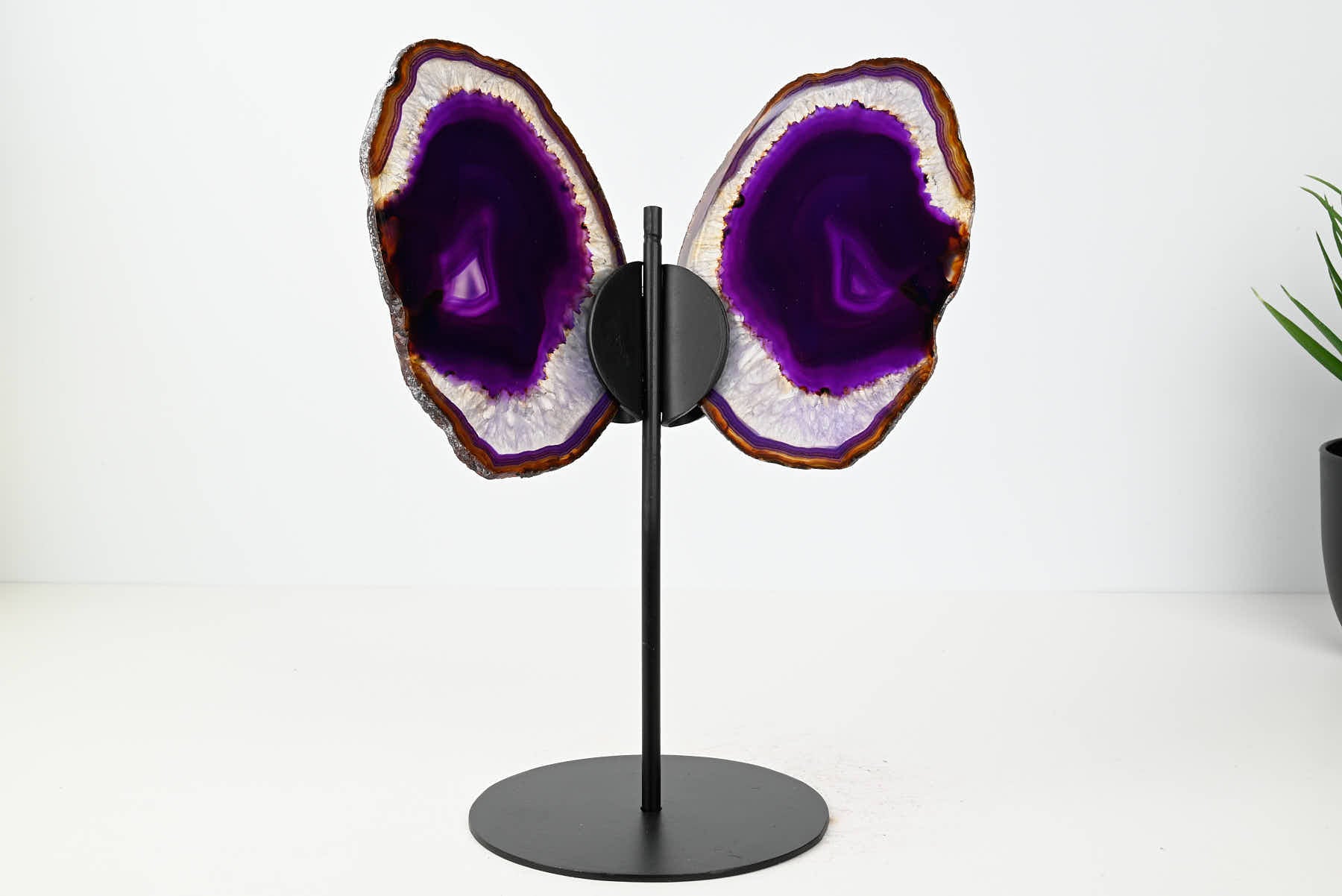 Purple Agate Butterfly on Stand - 0.62kg and 24cm Tall - #BUPURP-10006