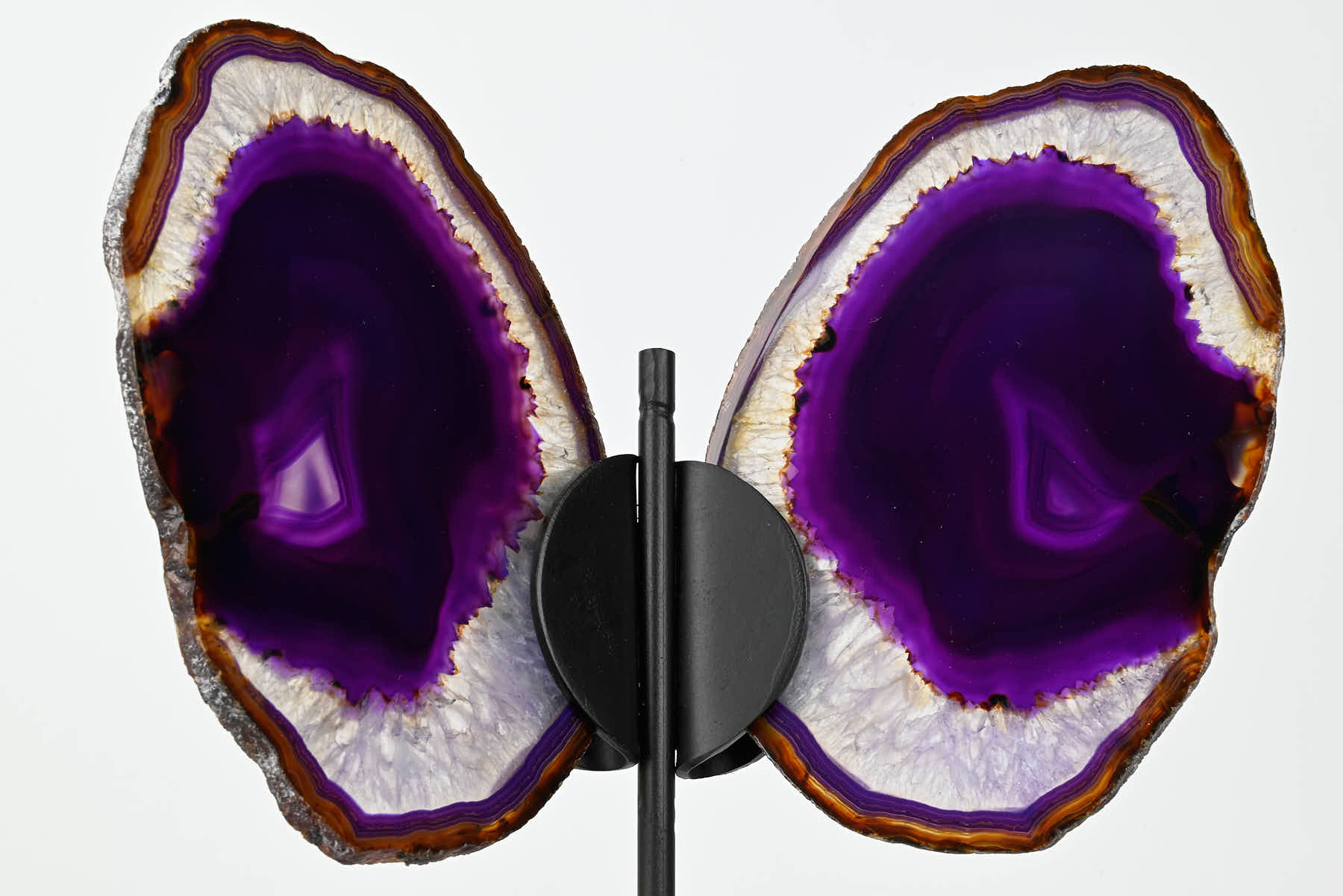 Purple Agate Butterfly on Stand - 0.62kg and 24cm Tall - #BUPURP-10006