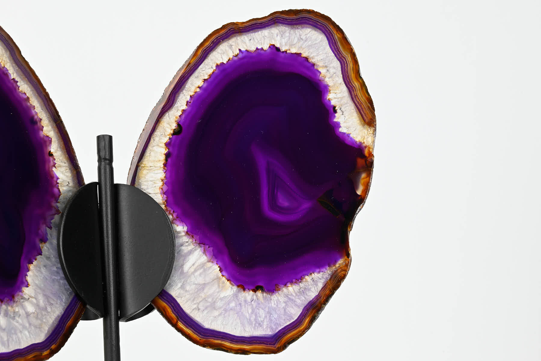 Purple Agate Butterfly on Stand - 0.62kg and 24cm Tall - #BUPURP-10006