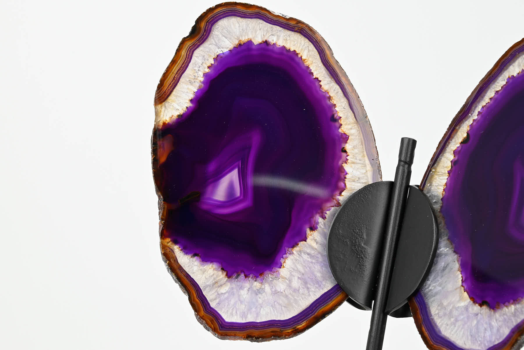 Purple Agate Butterfly on Stand - 0.62kg and 24cm Tall - #BUPURP-10006