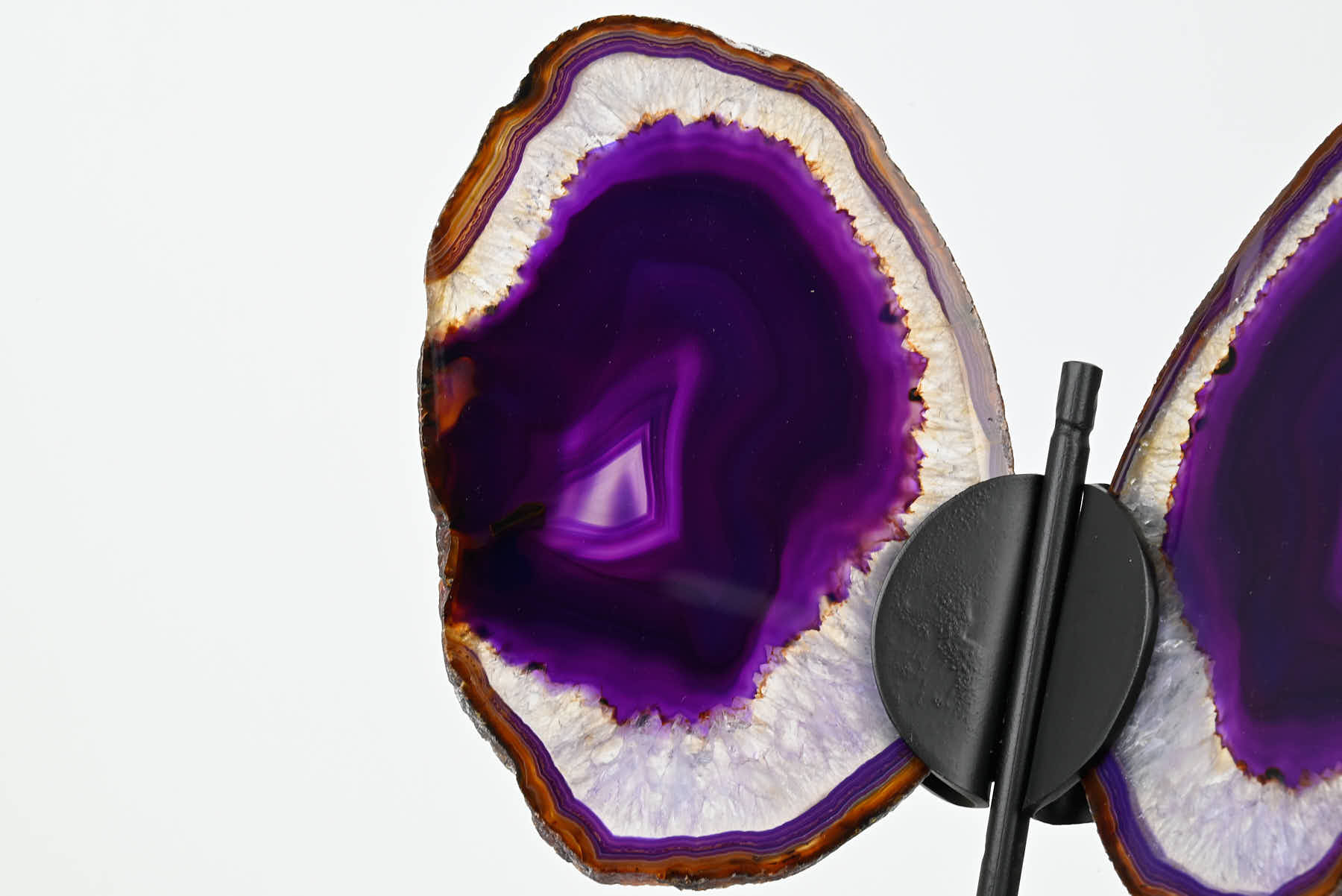 Purple Agate Butterfly on Stand - 0.62kg and 24cm Tall - #BUPURP-10006