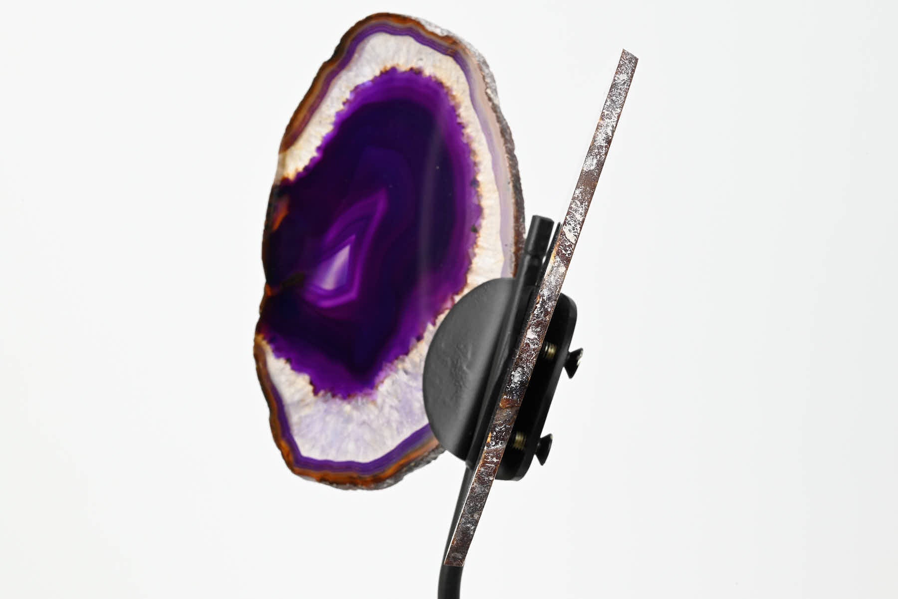 Purple Agate Butterfly on Stand - 0.62kg and 24cm Tall - #BUPURP-10006