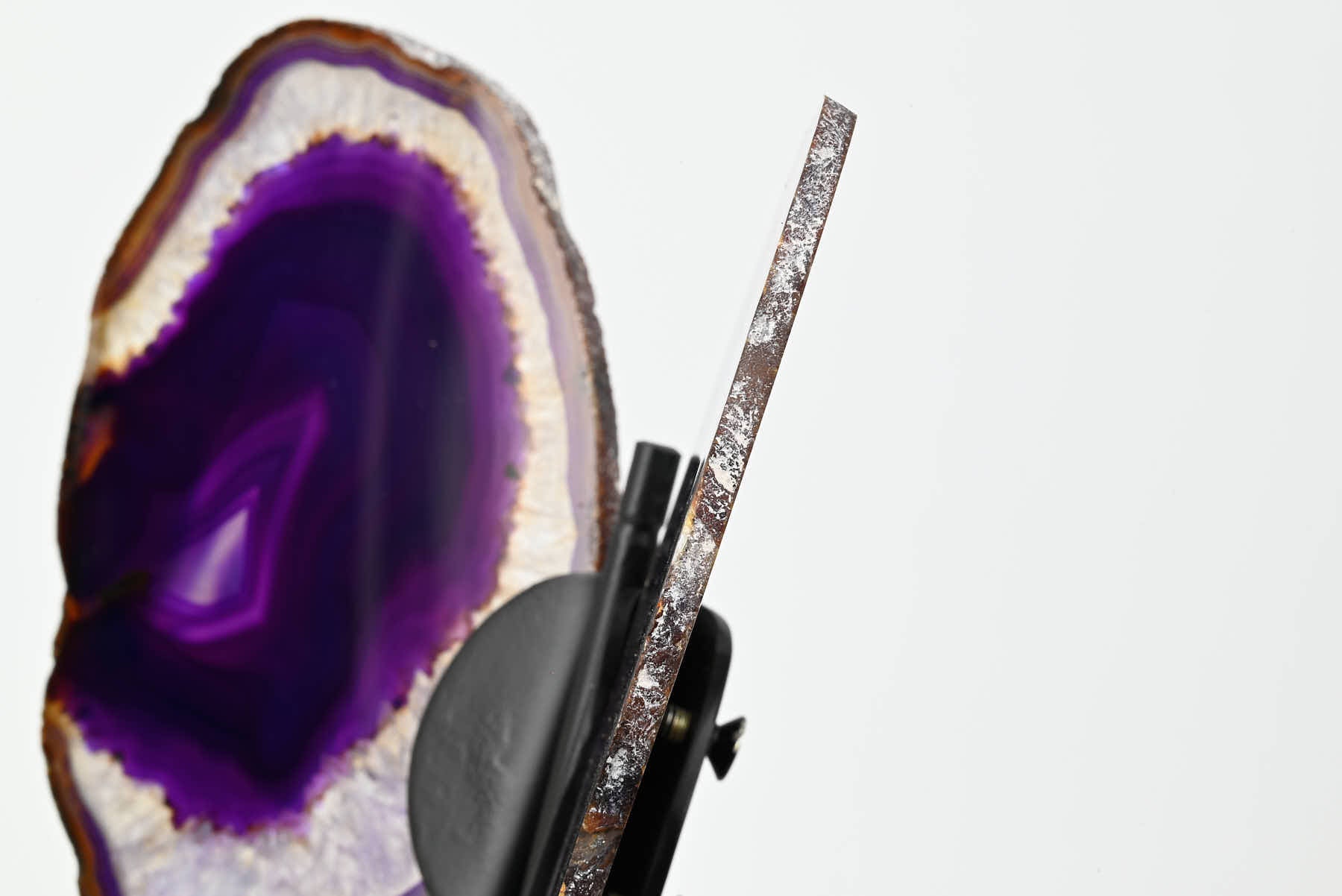 Purple Agate Butterfly on Stand - 0.62kg and 24cm Tall - #BUPURP-10006