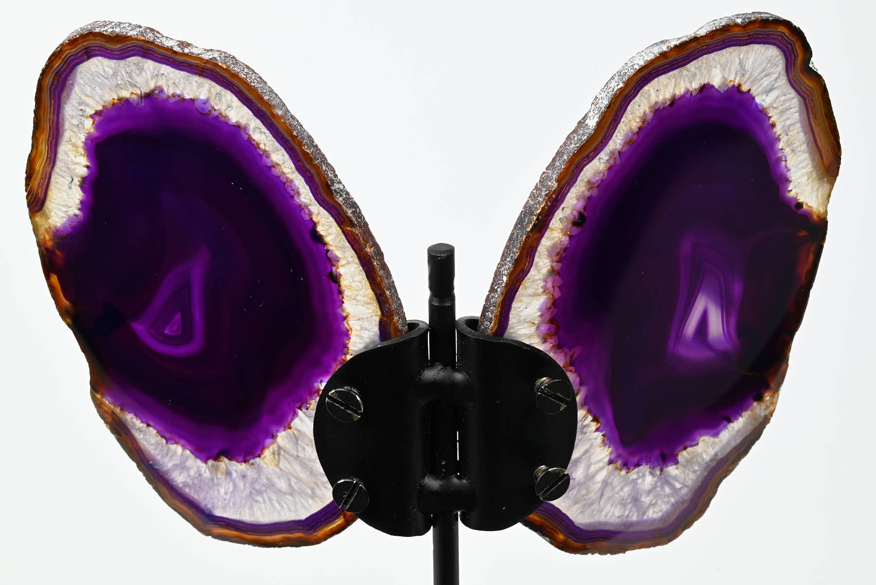 Purple Agate Butterfly on Stand - 0.62kg and 24cm Tall - #BUPURP-10006