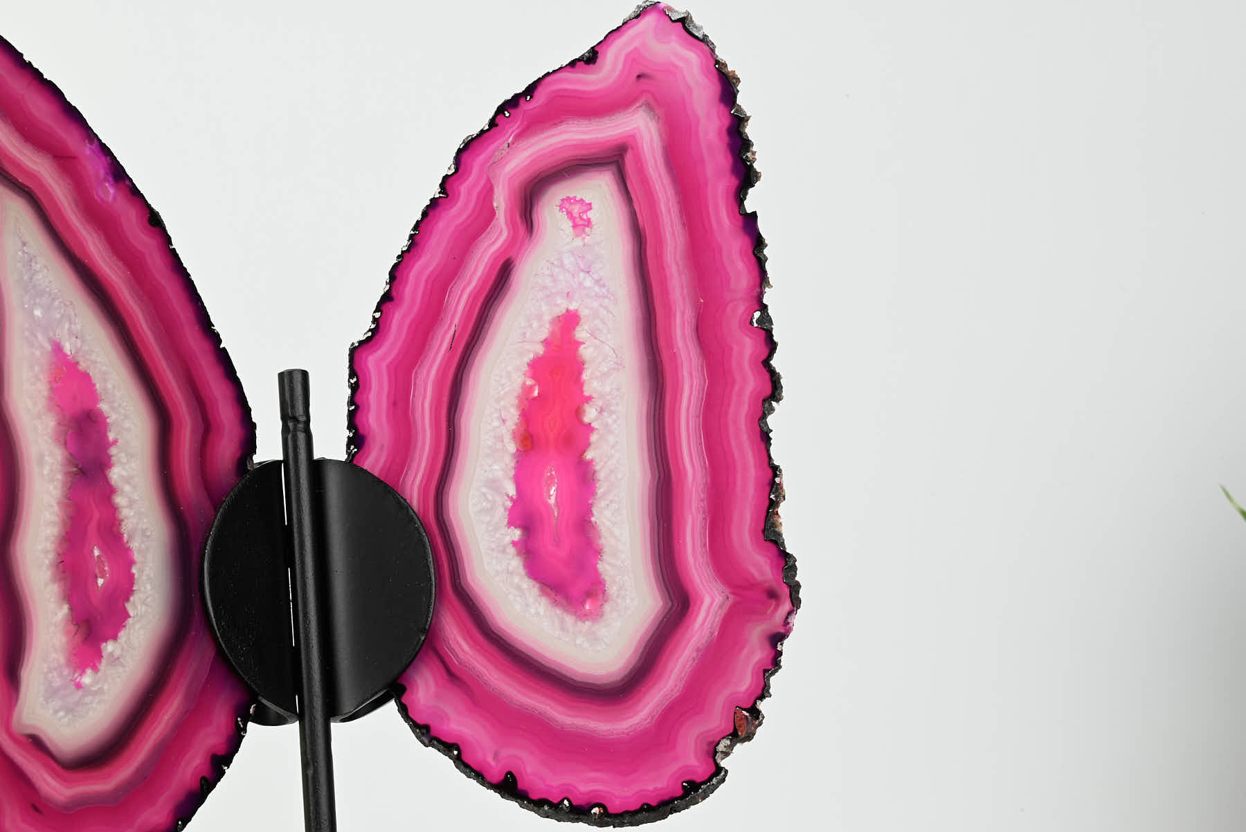 Pink Agate Butterfly on Stand - 0.64kg and 27cm Tall - #BUPINK-10007