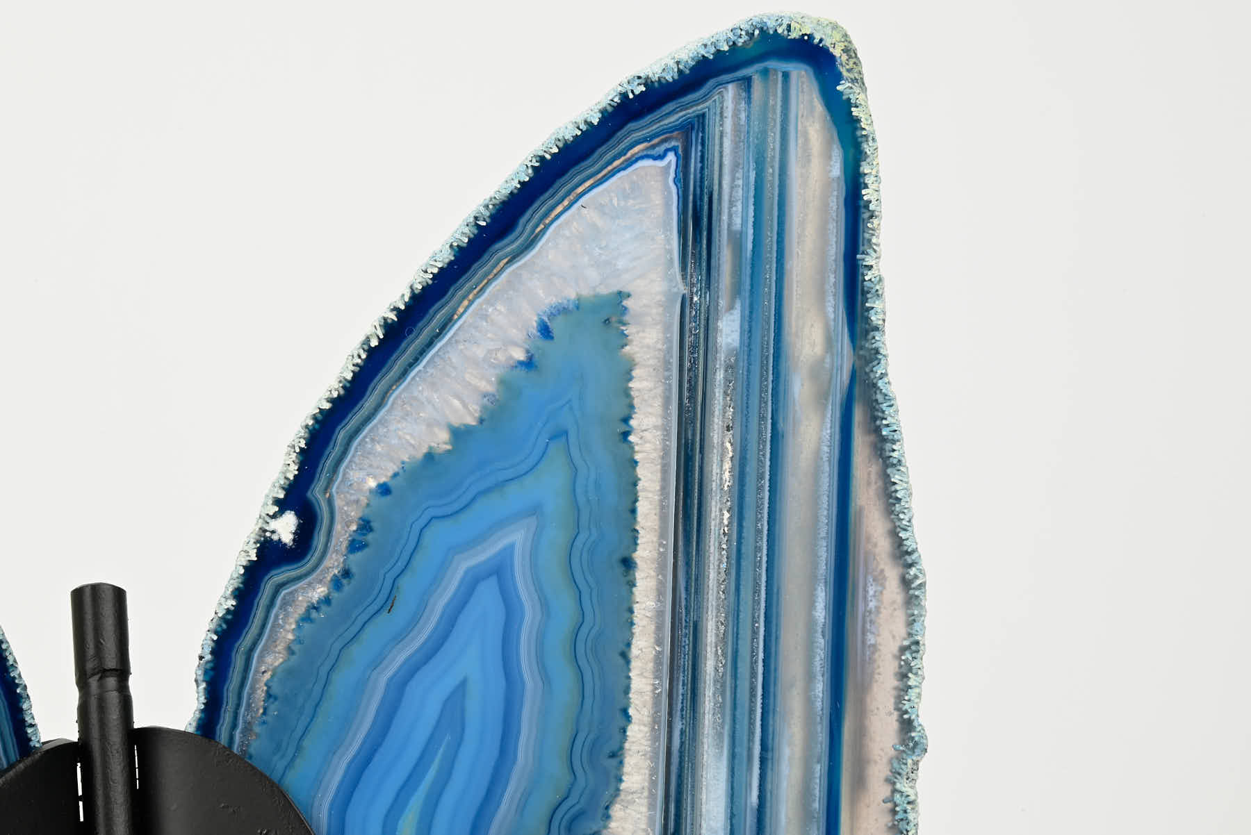 Blue Agate Butterfly on Stand - 0.56kg and 21cm Tall - #BUBLUE-10014