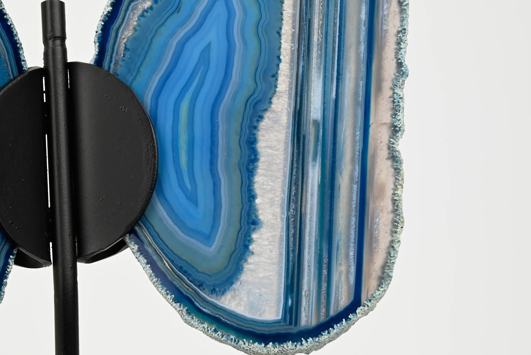 Blue Agate Butterfly on Stand - 0.56kg and 21cm Tall - #BUBLUE-10014