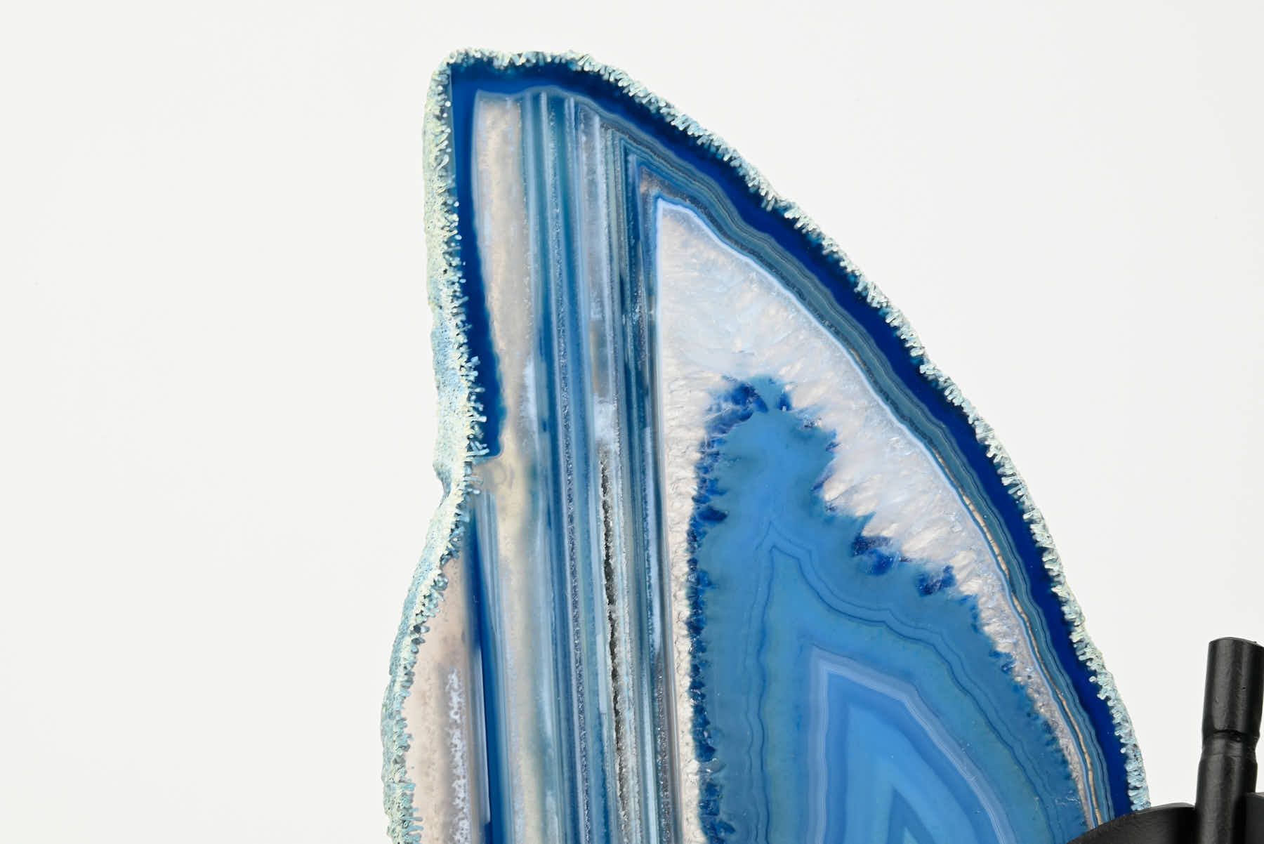 Blue Agate Butterfly on Stand - 0.56kg and 21cm Tall - #BUBLUE-10014