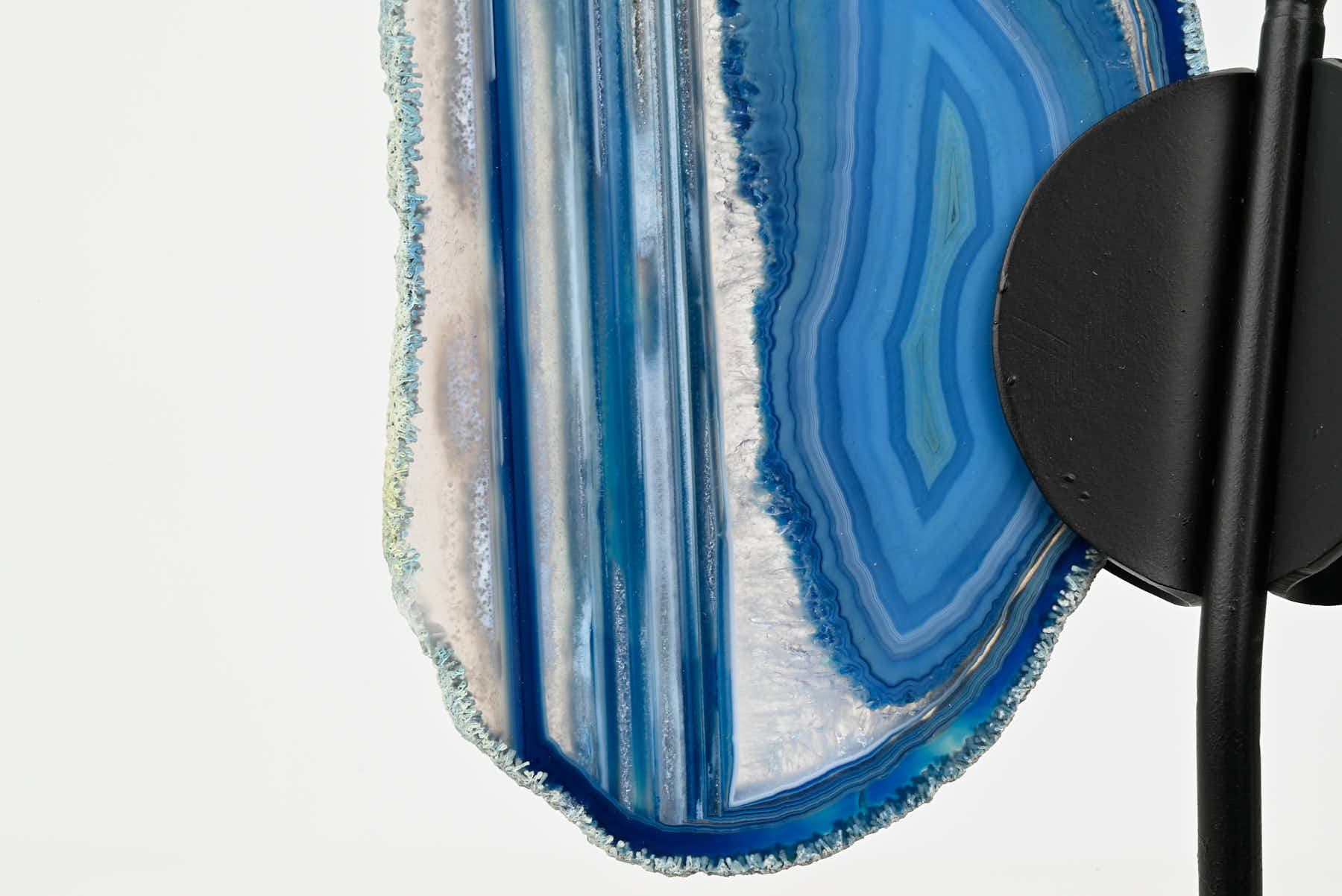 Blue Agate Butterfly on Stand - 0.56kg and 21cm Tall - #BUBLUE-10014
