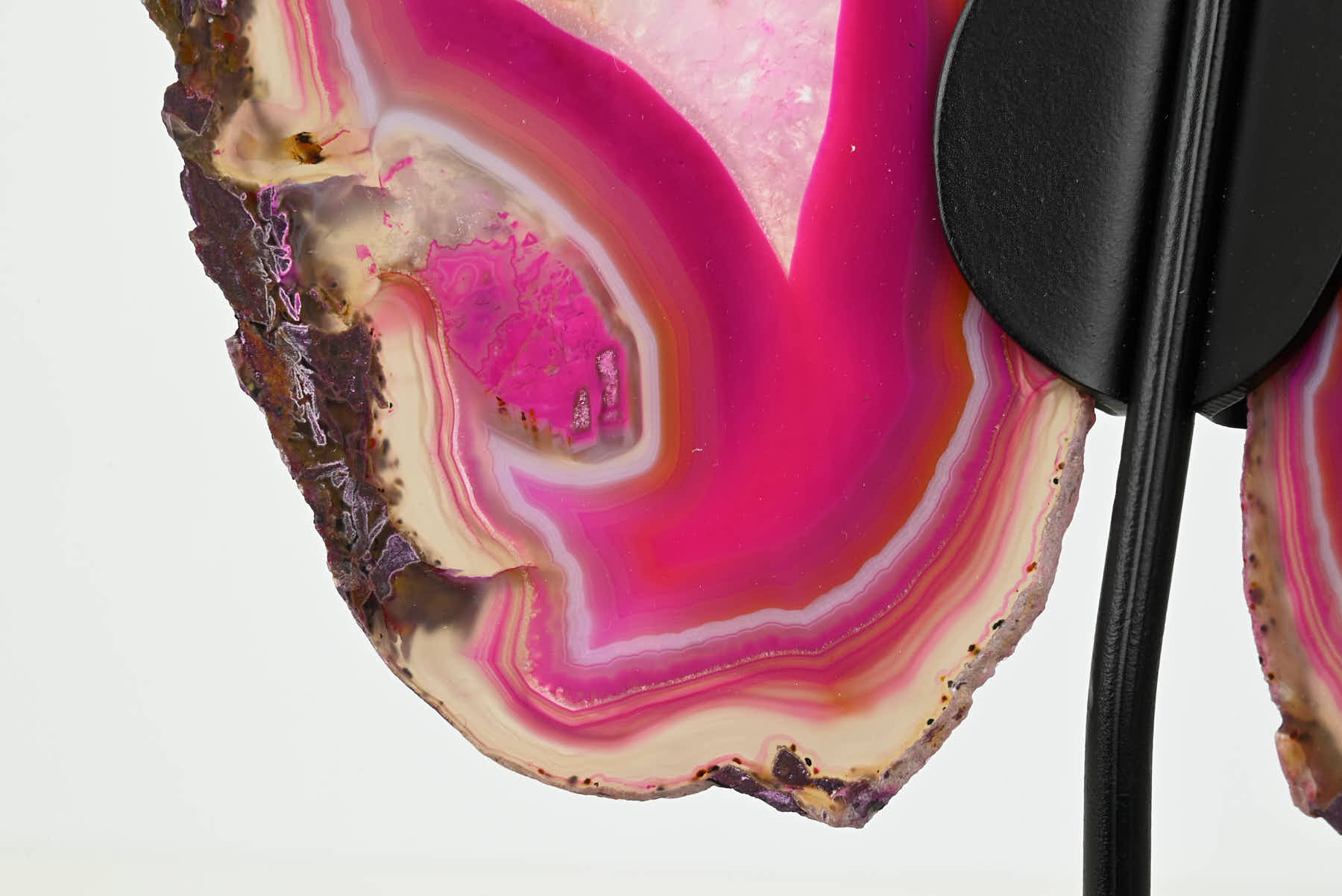 Pink Agate Butterfly on Stand - 0.79kg and 28cm Tall - #BUPINK-10005